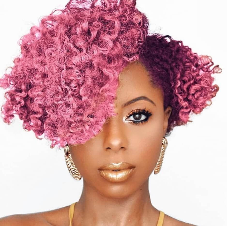 Gorgeous pink afro 